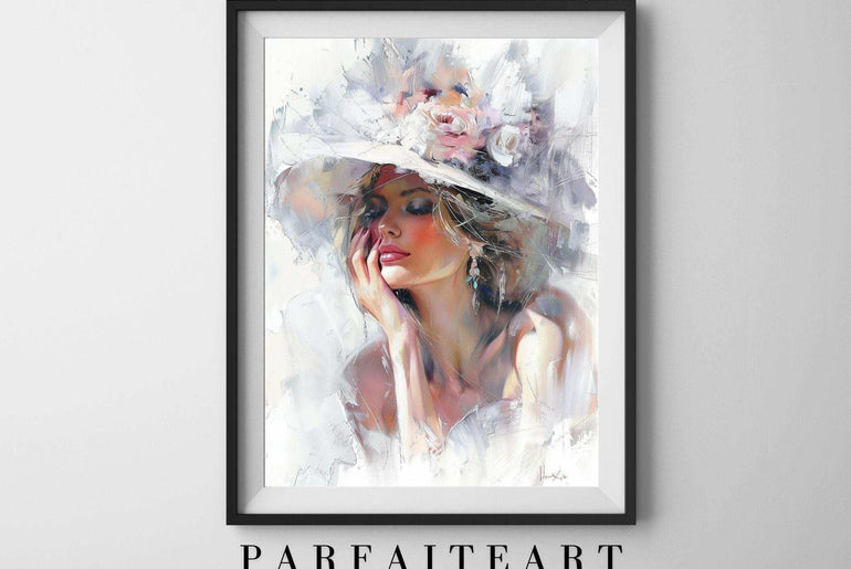 Oil Painting Lady Portrait,Wall Art Prints,Digital Download Files P21