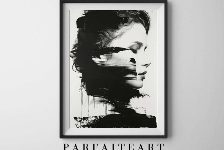 Abstract Ink Art Portrait, Fashion Art,Wall Art Prints,Digital Download Files P16