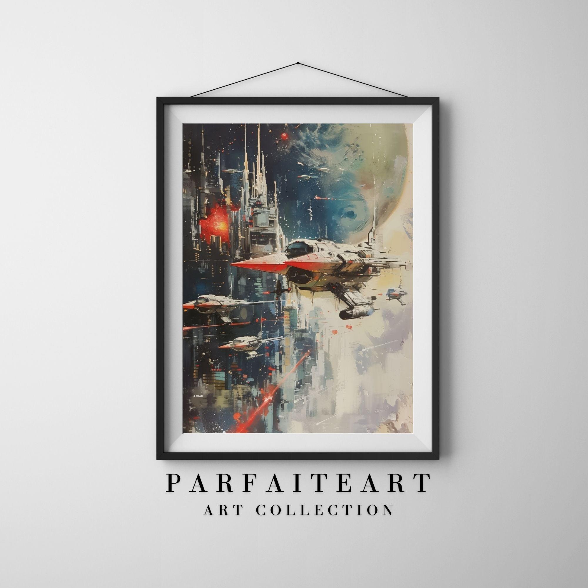 Abstract Space Ship,Home Decor,Wall Art Prints,Digital Download Files P12