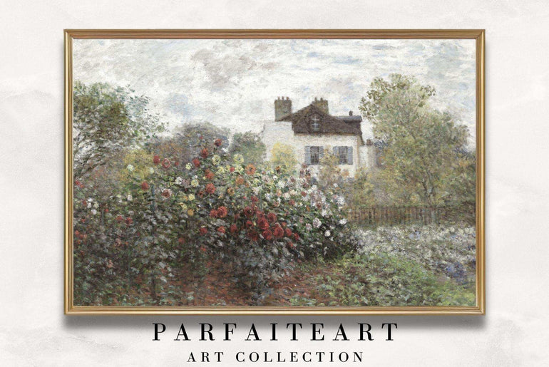 Monet's Artwork: Exquisite Impressionist Landscape Giclée Prints - Art Deco-Infused Vintage Canvas Print #76