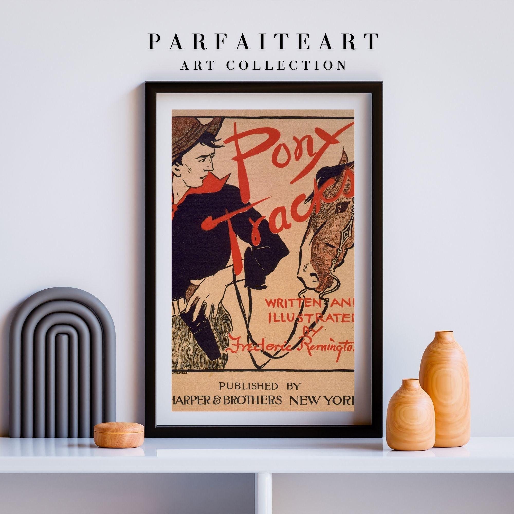 Western Cowboy，High-Quality Giclée Framed Vintage Poster Art Deco Wall Print  #34
