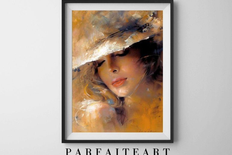 Oil Painting Lady Portrait,Wall Art Prints,Digital Download Files P20