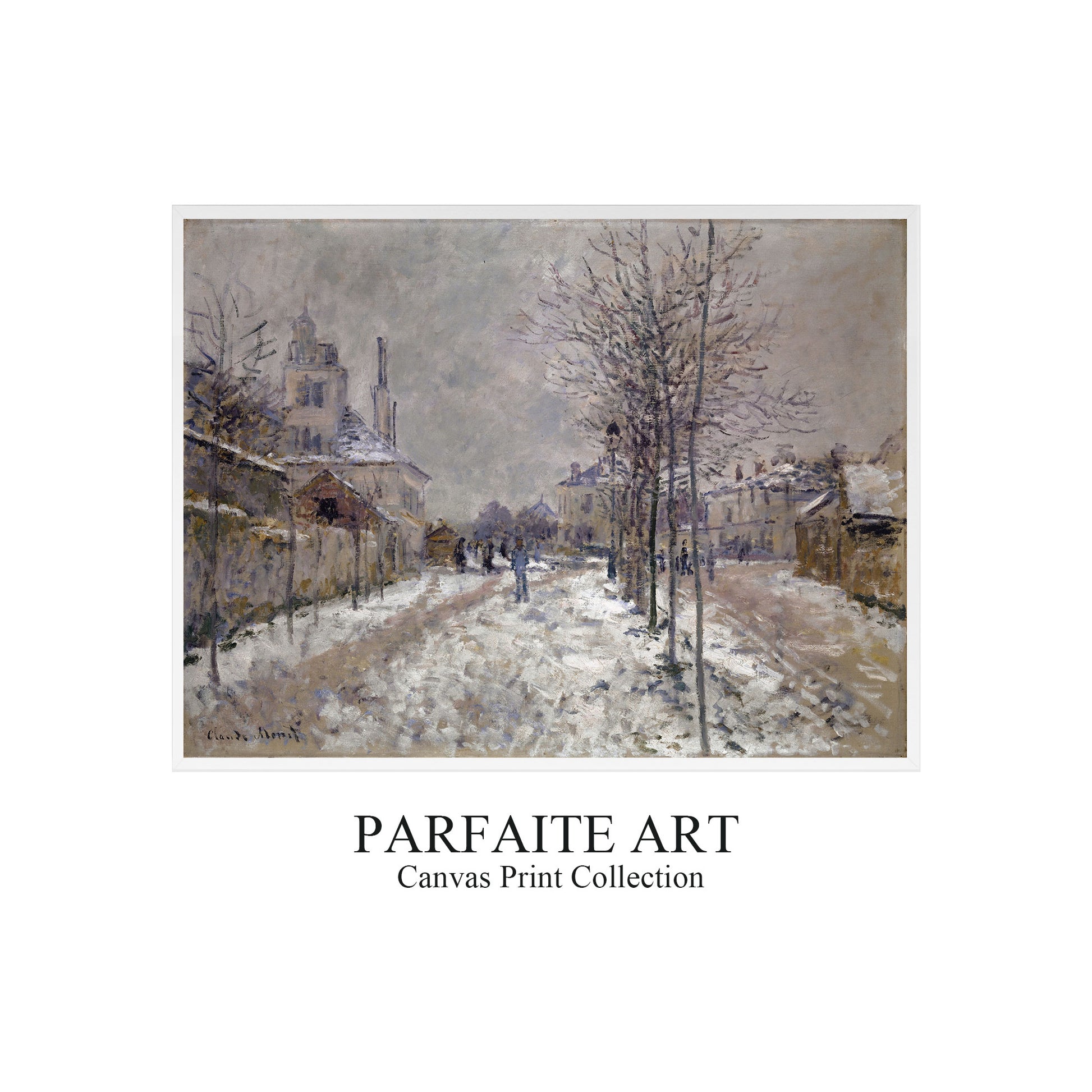 The Snow-Covered Boulevard De Pontoise In Argenteuil (1875) - Claude Monet