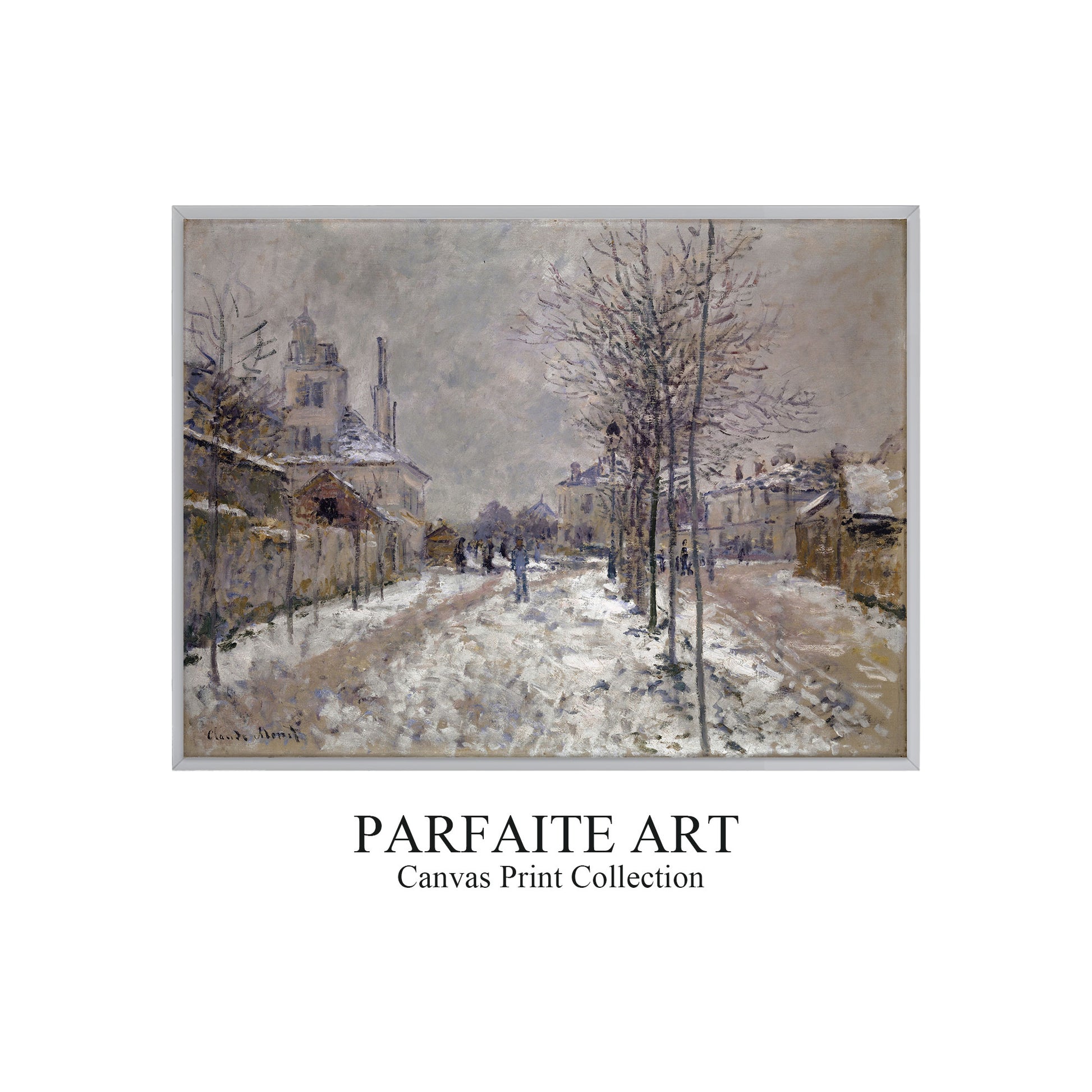 The Snow-Covered Boulevard De Pontoise In Argenteuil (1875) - Claude Monet