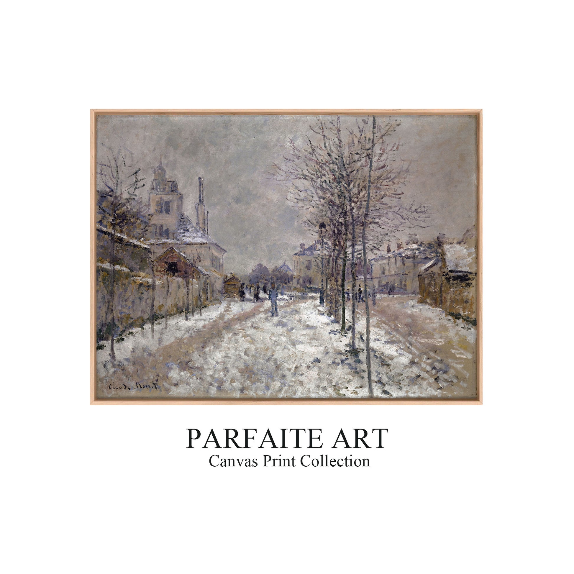 The Snow-Covered Boulevard De Pontoise In Argenteuil (1875) - Claude Monet