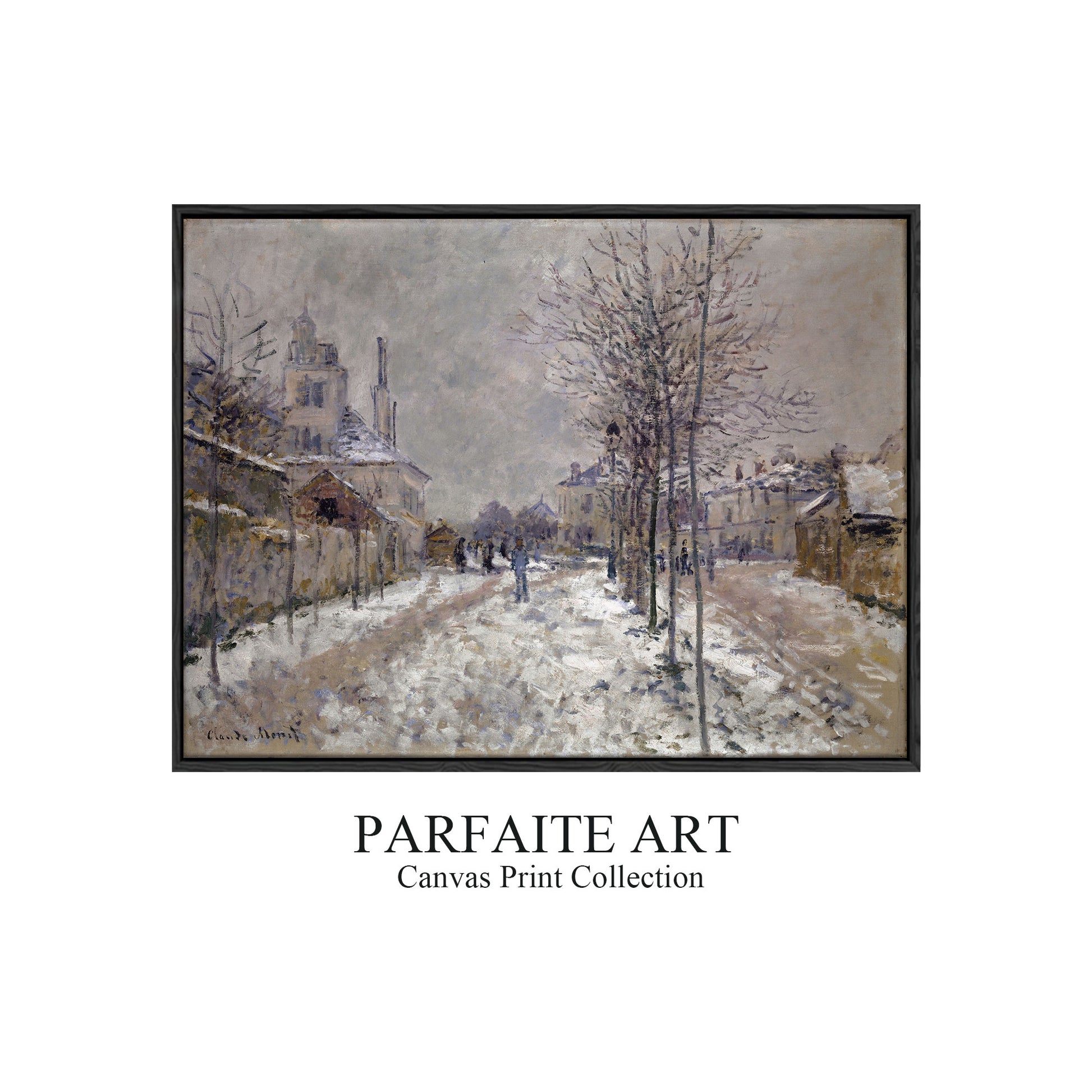 The Snow-Covered Boulevard De Pontoise In Argenteuil (1875) - Claude Monet