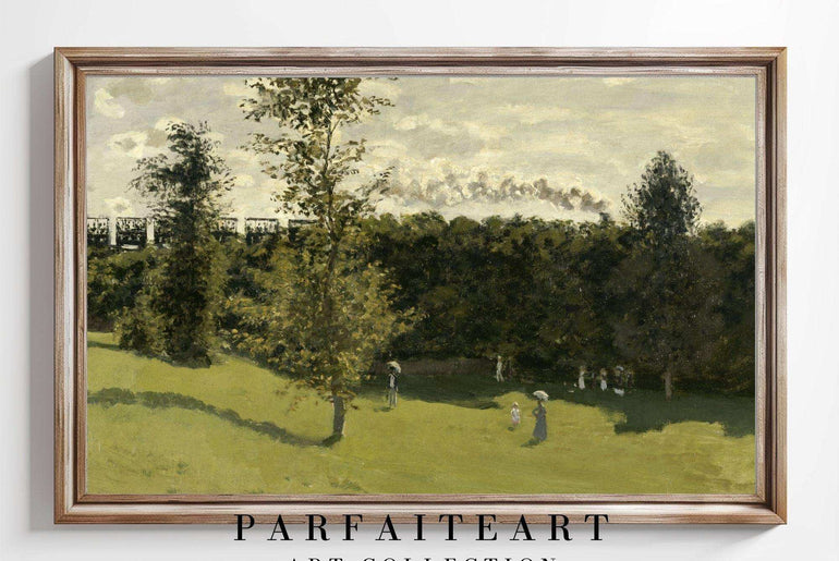 Monet's Artwork: Exquisite Impressionist Landscape Giclée Prints - Art Deco-Infused Vintage Canvas Print #78