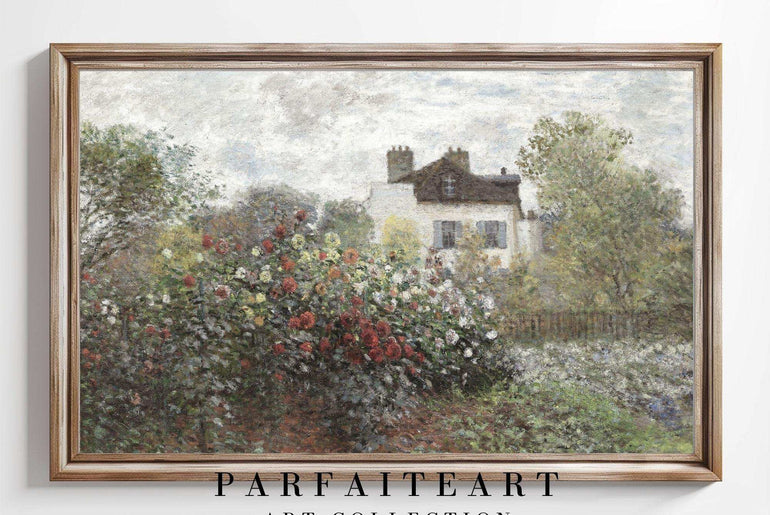 Monet's Artwork: Exquisite Impressionist Landscape Giclée Prints - Art Deco-Infused Vintage Canvas Print #76