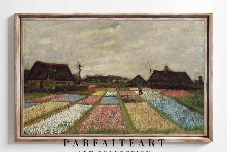 Van Gogh Inspired Giclée Vintage Wall Art ， Impressionist Farmhouse Fields & Art Deco Canvas Prints #66