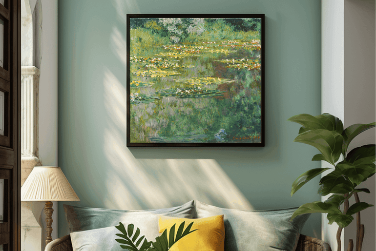 The Waterlily Pond, 1904 by Claude Monet | Floral Art | Monet Art Prints | Framed Giclee Print | ParfaiteArt