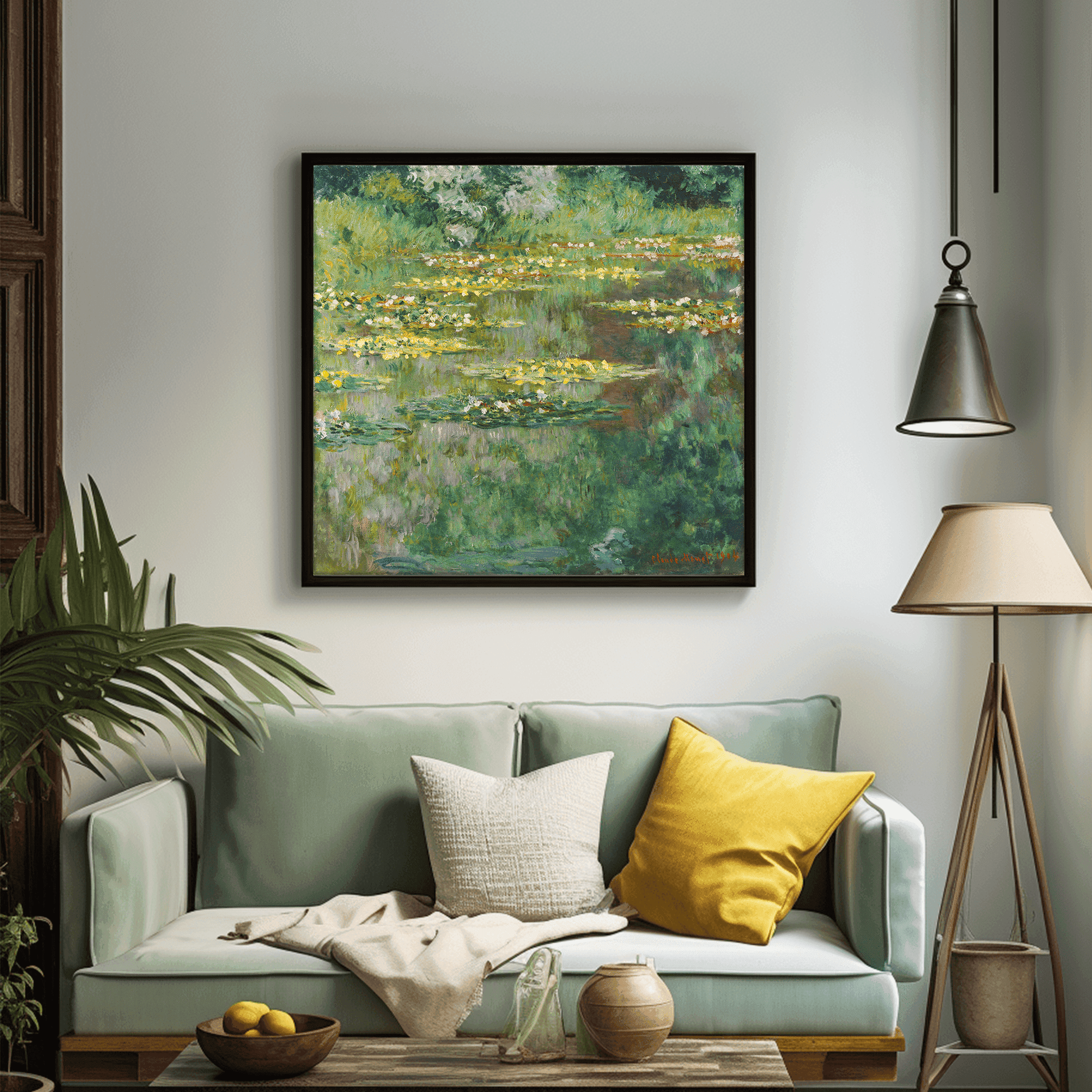 The Waterlily Pond, 1904 by Claude Monet | Floral Art | Monet Art Prints | Framed Giclee Print | ParfaiteArt