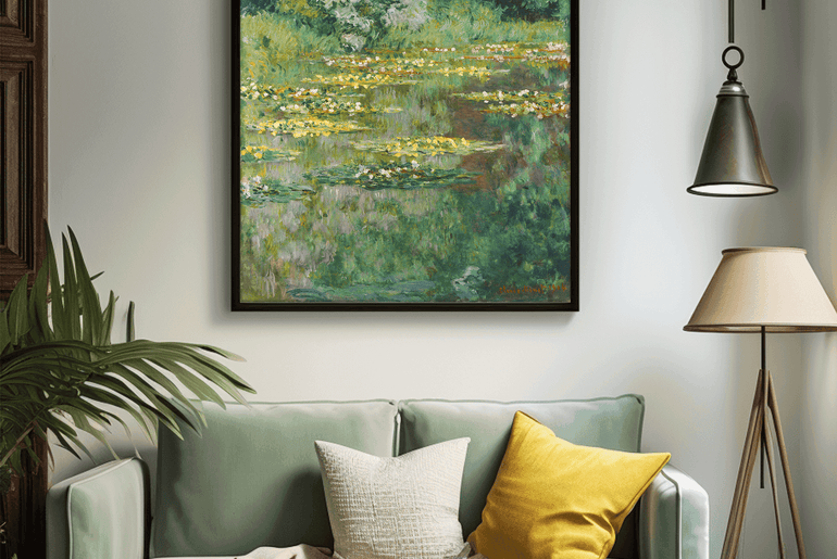 The Waterlily Pond, 1904 by Claude Monet | Floral Art | Monet Art Prints | Framed Giclee Print | ParfaiteArt