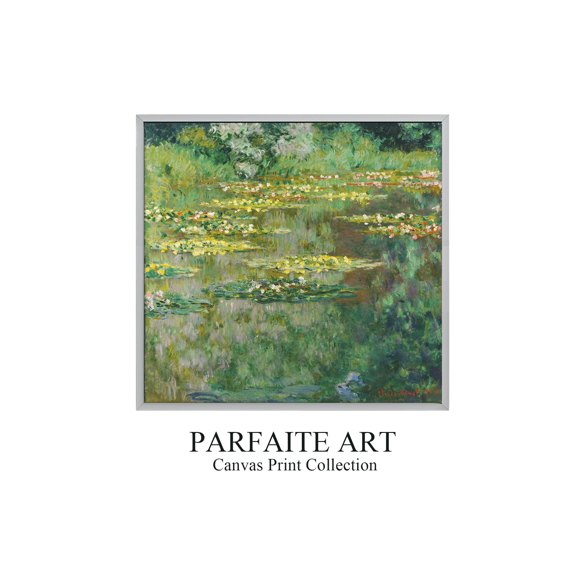 The Waterlily Pond, 1904 by Claude Monet | Floral Art | Monet Art Prints | Framed Giclee Print | ParfaiteArt