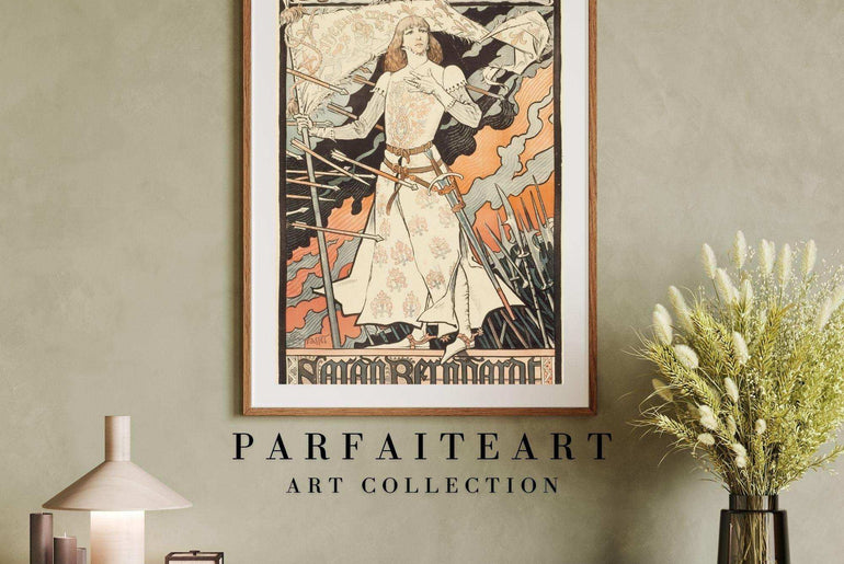 Goddess of War Vintage Poster - Artistic Giclée Art Deco Print for Game Room&Bar #30