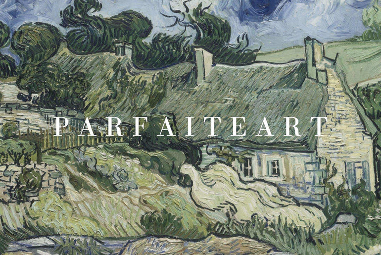 Van Gogh Farmhouse Landscape: Giclée Canvas Prints in Vintage Art Deco Style #75