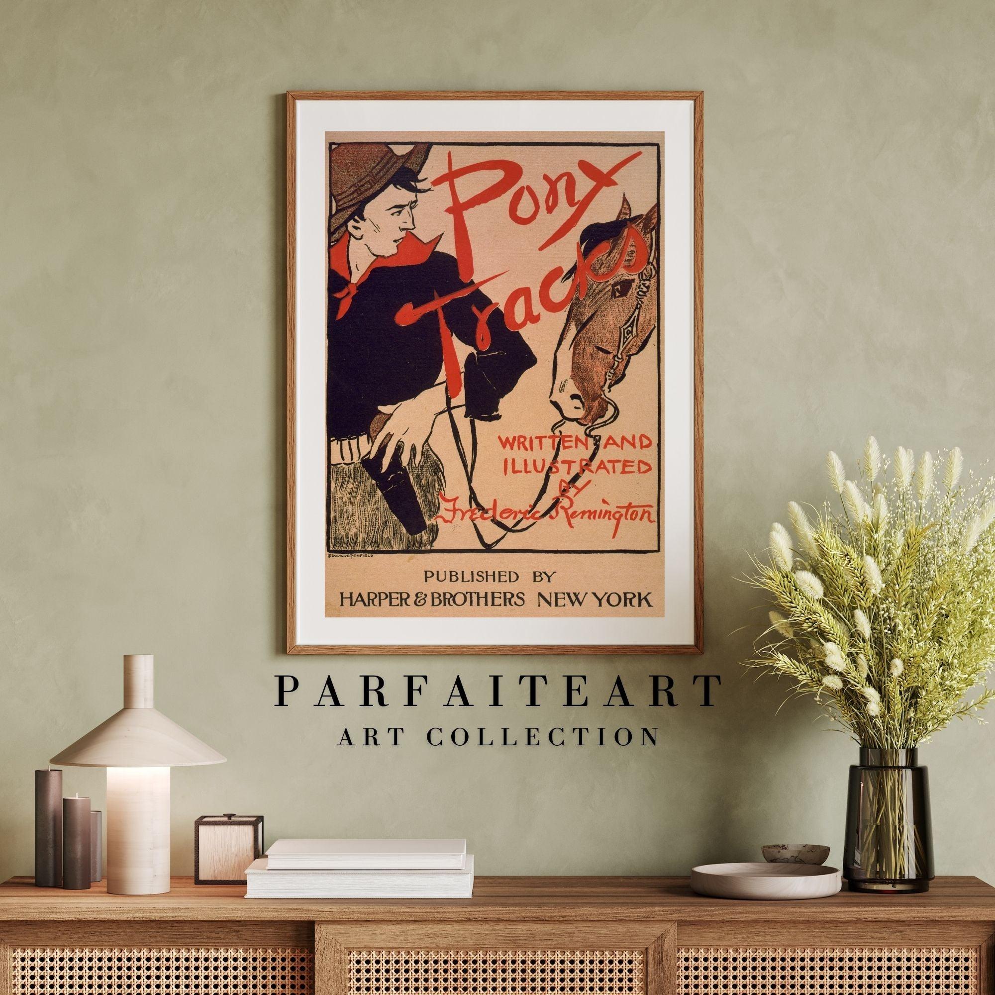 Western Cowboy，High-Quality Giclée Framed Vintage Poster Art Deco Wall Print  #34