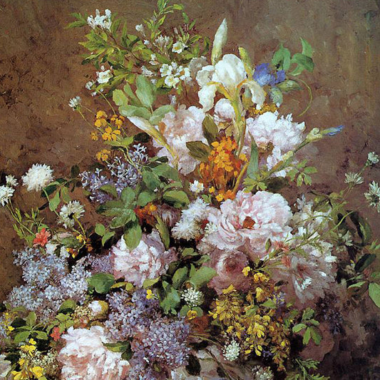 Spring Bouquet  -  Pierre-Auguste Renoir Handmade Painted