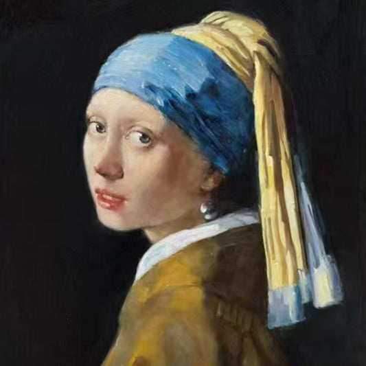 The Girl with a Pearl Earring  -  Johannes Vermeer Handmade Painted