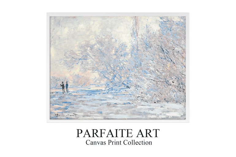 Frost in Giverny, 1885 by Claude Monet | Frost in Giverny, 1885 by Claude Monet | Winter Landscape Art | Framed Giclee Print | Framed Giclee Print