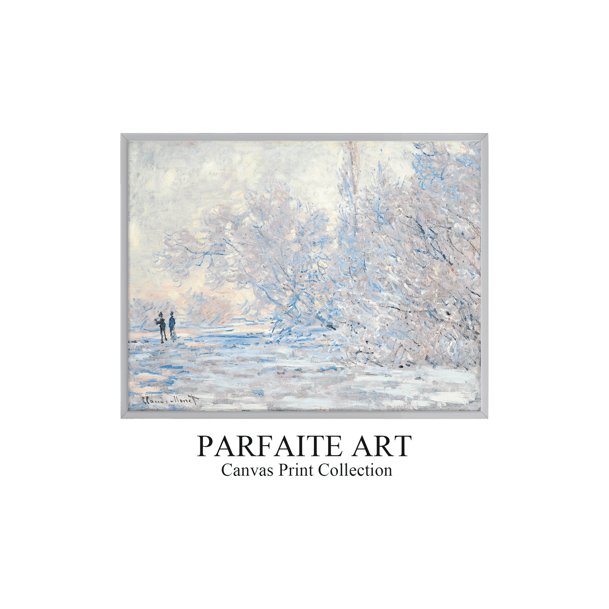 Frost in Giverny, 1885 by Claude Monet | Frost in Giverny, 1885 by Claude Monet | Winter Landscape Art | Framed Giclee Print | Framed Giclee Print