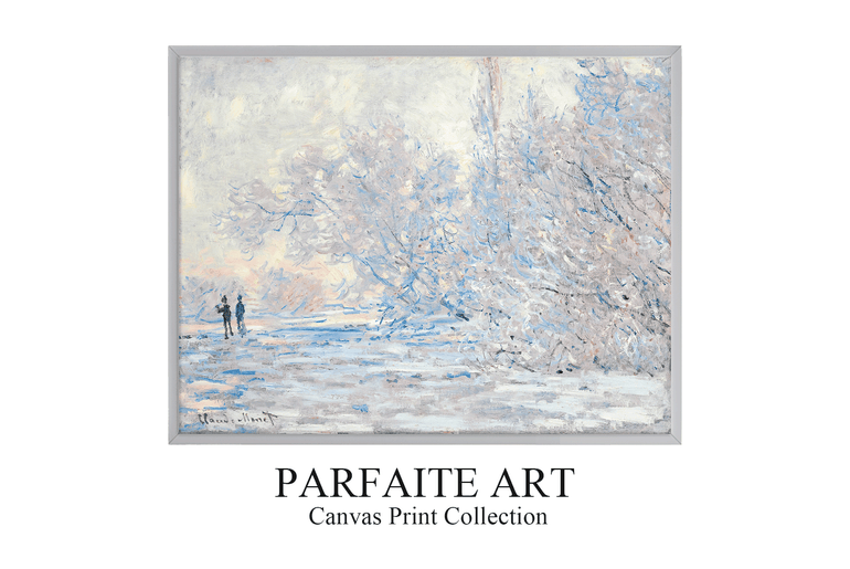 Frost in Giverny, 1885 by Claude Monet | Frost in Giverny, 1885 by Claude Monet | Winter Landscape Art | Framed Giclee Print | Framed Giclee Print