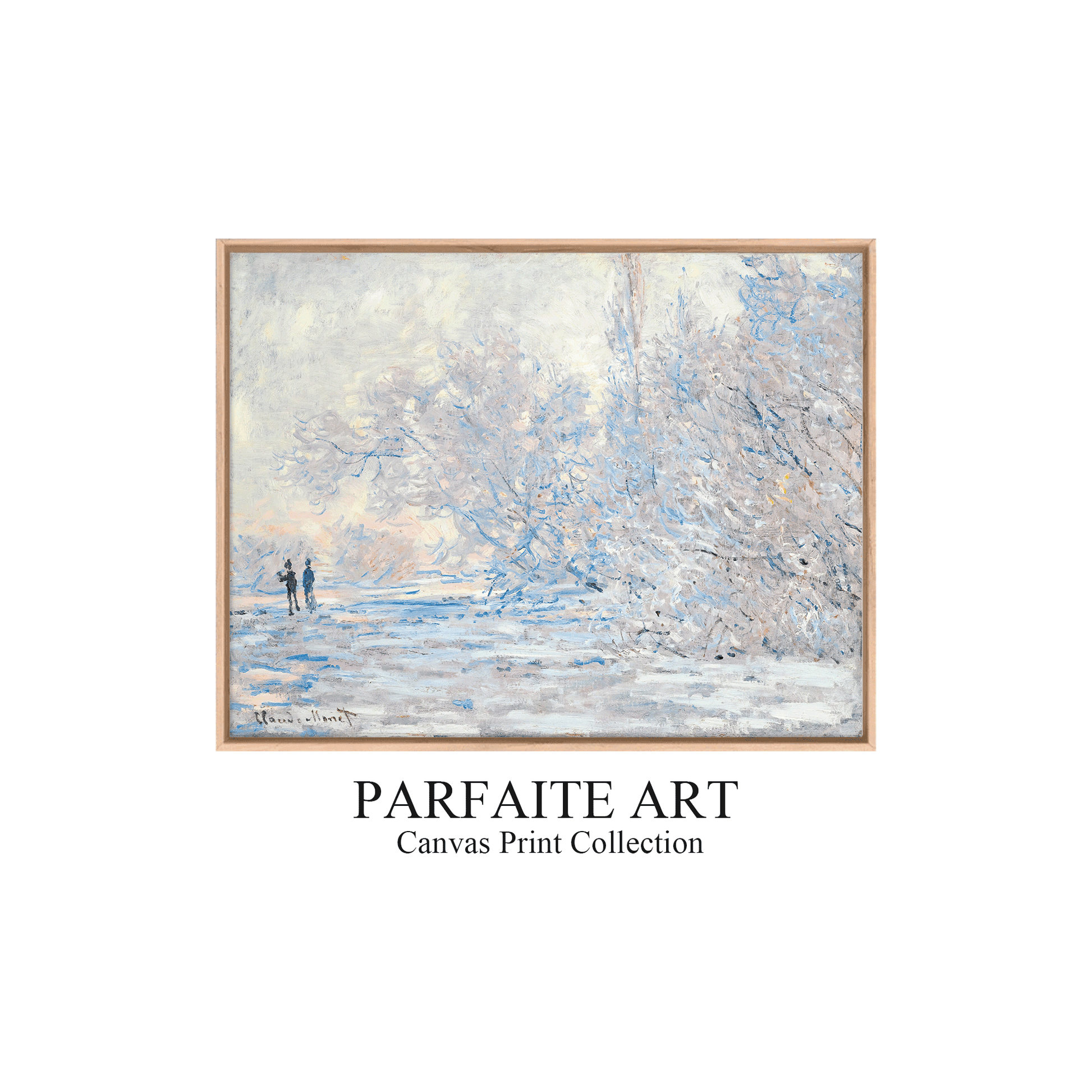 Frost in Giverny, 1885 by Claude Monet | Frost in Giverny, 1885 by Claude Monet | Winter Landscape Art | Framed Giclee Print | Framed Giclee Print