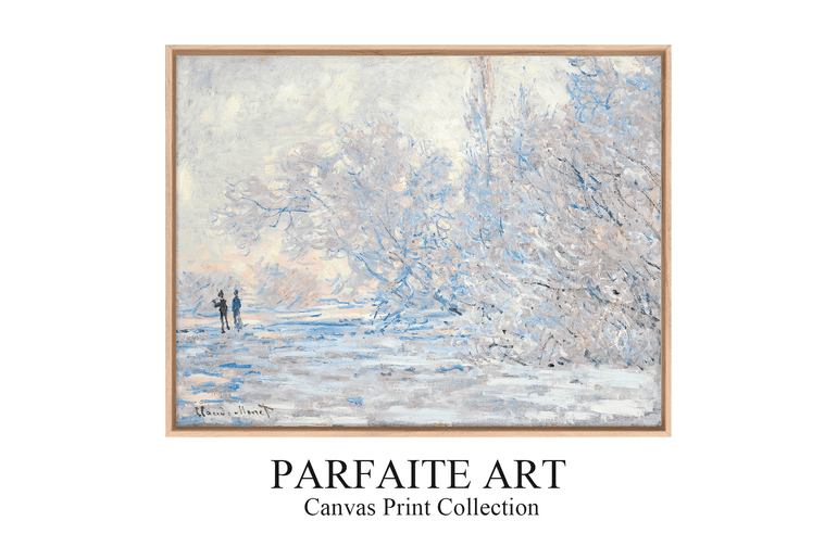 Frost in Giverny, 1885 by Claude Monet | Frost in Giverny, 1885 by Claude Monet | Winter Landscape Art | Framed Giclee Print | Framed Giclee Print