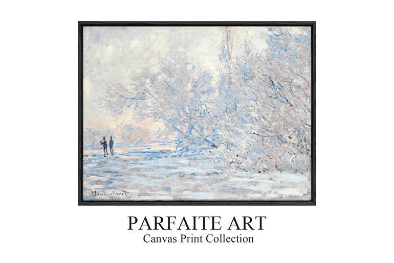 Frost in Giverny, 1885 by Claude Monet | Frost in Giverny, 1885 by Claude Monet | Winter Landscape Art | Framed Giclee Print | Framed Giclee Print