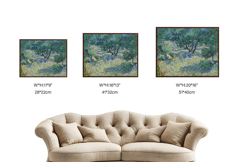 Olive Orchard by Vincent van Gogh | Giclee Printed Landscape Art | Museum-Quality Premium Framing