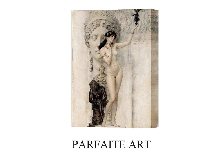 Art Nouveau Portraits, Lady's Nude on Printable Canvas,Giclée Printing #92 No Frame