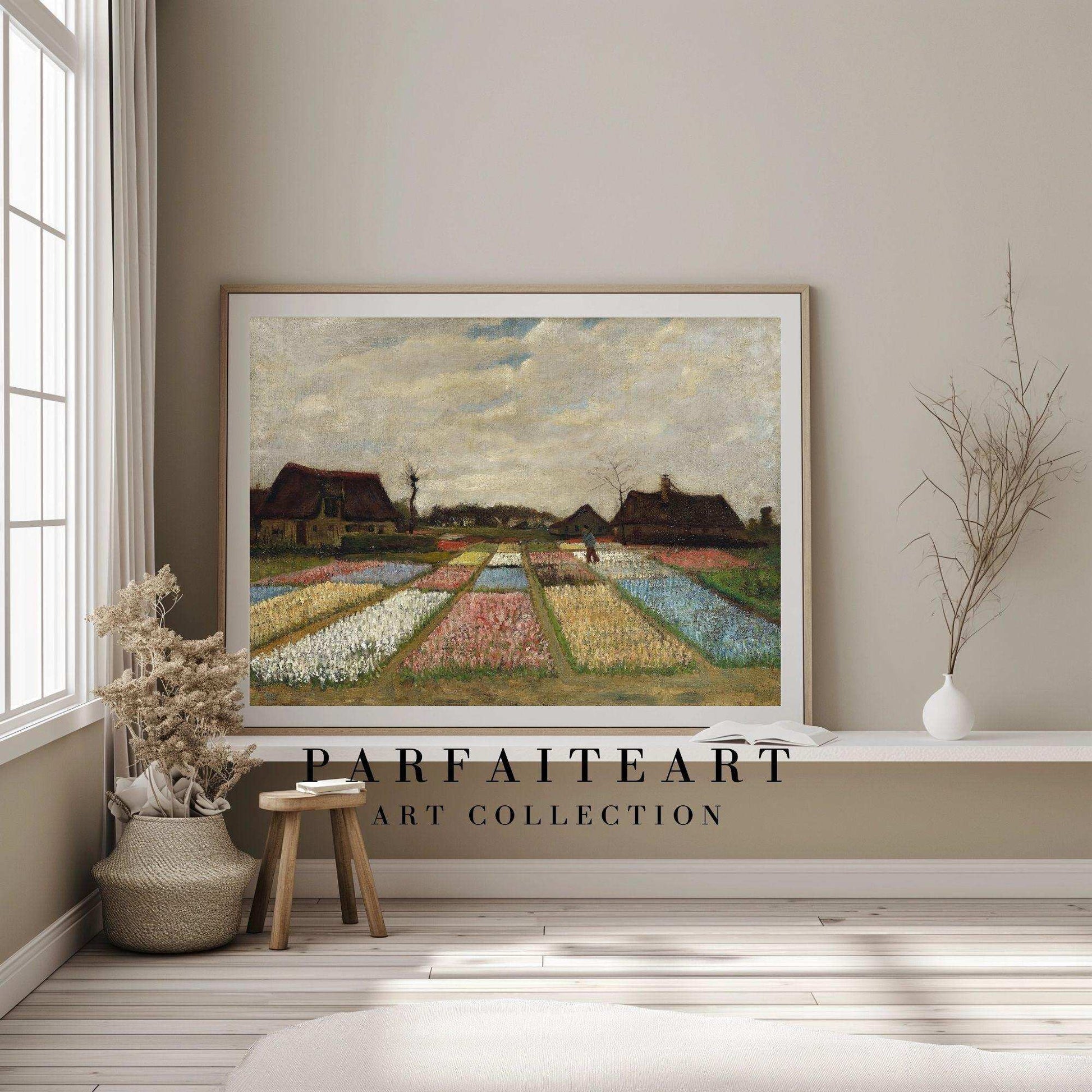 Van Gogh Inspired Giclée Vintage Wall Art ， Impressionist Farmhouse Fields & Art Deco Canvas Prints #66