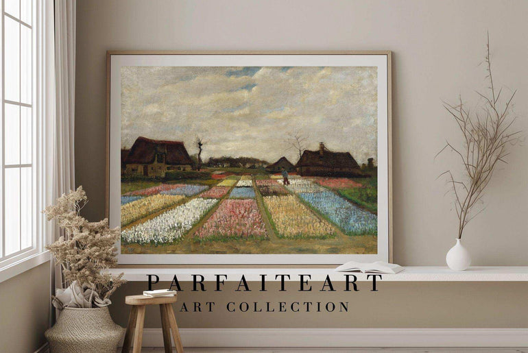 Van Gogh Inspired Giclée Vintage Wall Art ， Impressionist Farmhouse Fields & Art Deco Canvas Prints #66