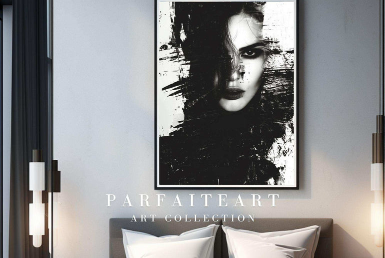 Abstract Ink Art Portrait, Fashion Art,Wall Art Prints,Digital Download Files P15