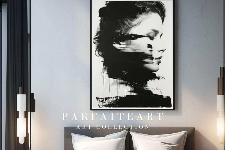 Abstract Ink Art Portrait, Fashion Art,Wall Art Prints,Digital Download Files P16