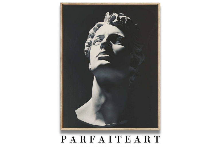 Sculpture Portrait:Museum-Quality Matte Paper Wooden Framed Poster,Printable Wall Art G1 - ParfaiteArt