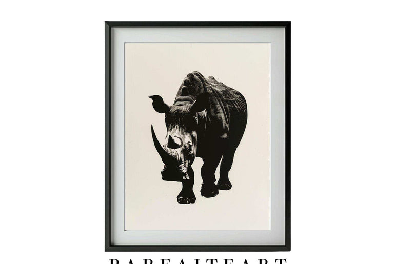 Rhinoceros Ink Art Painting,Wall Art Prints,Poster,Digital Download Files P36