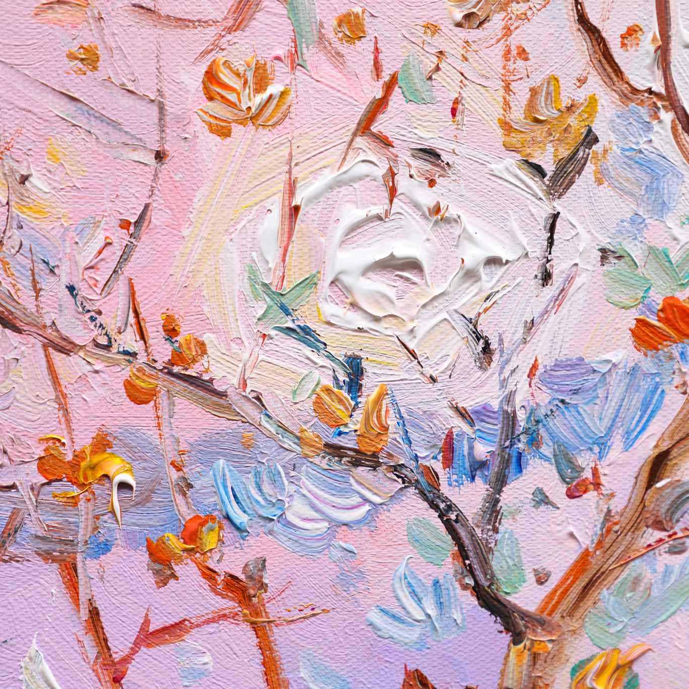 Blossoming Tree in Pastel Paradise