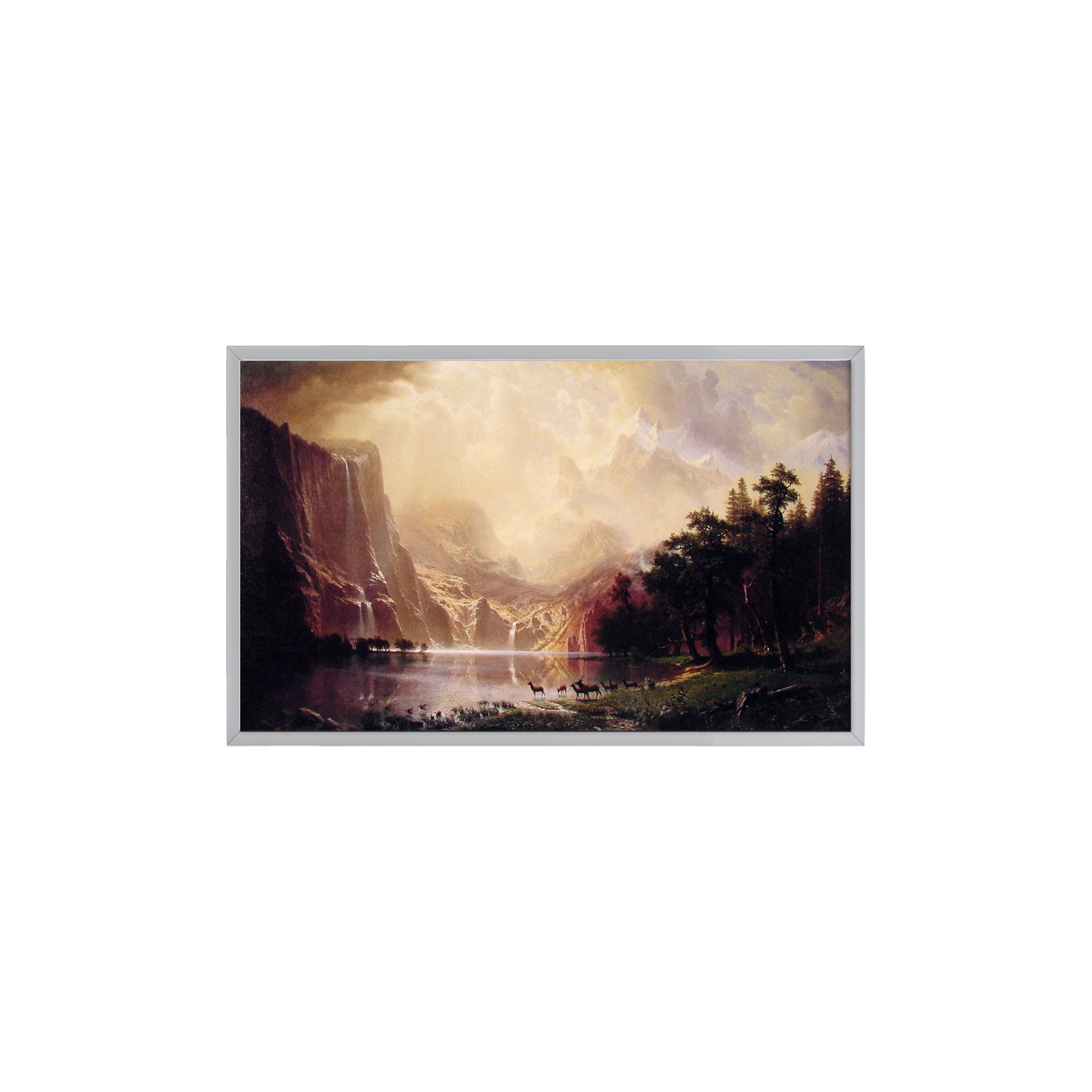 Wandbild „Among The Sierra Nevada Mountains“ Von Albert Bierstadt – Detailgetreue Kunstreproduktion Auf Leinwand