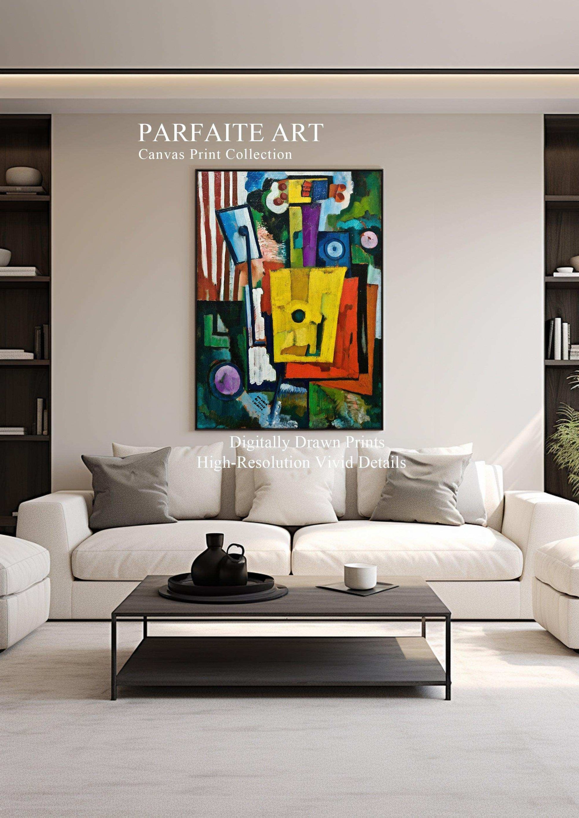 Cubism,Wall Art,Canvas Print,Framed,Home Decor CC 6 - ParfaiteArt