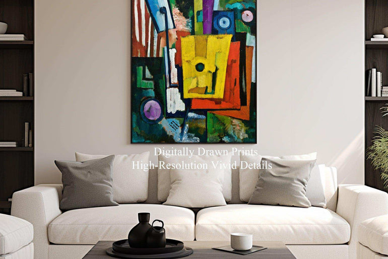 Cubism,Wall Art,Canvas Print,Framed,Home Decor CC 6 - ParfaiteArt