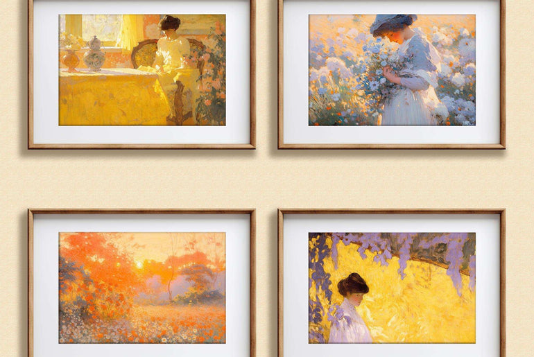 Impressionist Elegance: Timeless Woman Portrait - Vintage Wall Art Canvas for Home & Dining Decor，Digital Download file