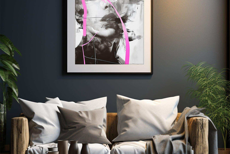 Fashion Forward: Modern Abstract Portrait & Lady Ink Art - Framed Poster Prints for Chic Home Decor