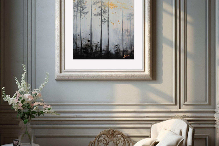 Abstract Alcohol Ink Art on Framed Fine Art Paper - Giclée Prints for an Enigmatic Ambiance