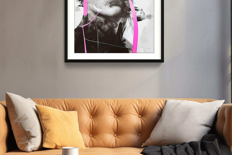 Fashion Forward: Modern Abstract Portrait & Lady Ink Art - Framed Poster Prints for Chic Home Decor