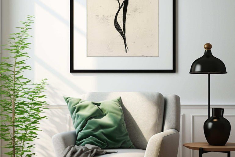 Abstract Ink Art,Framed Fine Art Prints,Minimalist