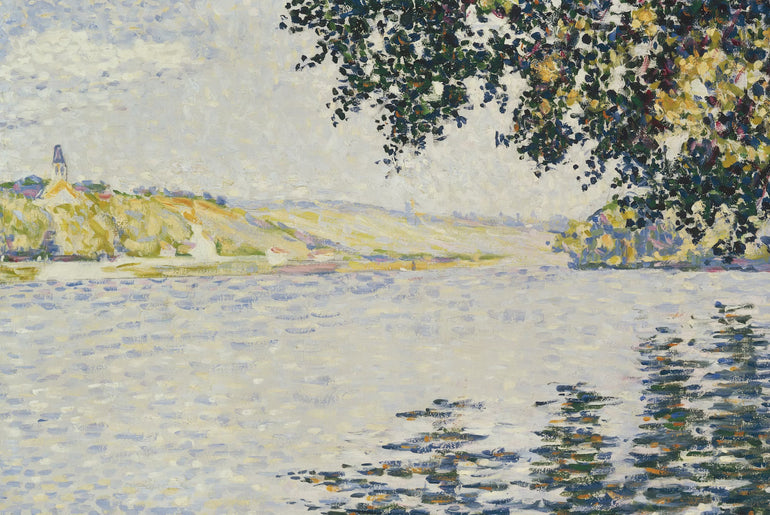 Impressionist Riverside Landscape Canvas Print - Art Deco & Vintage Printable Artwork  #80